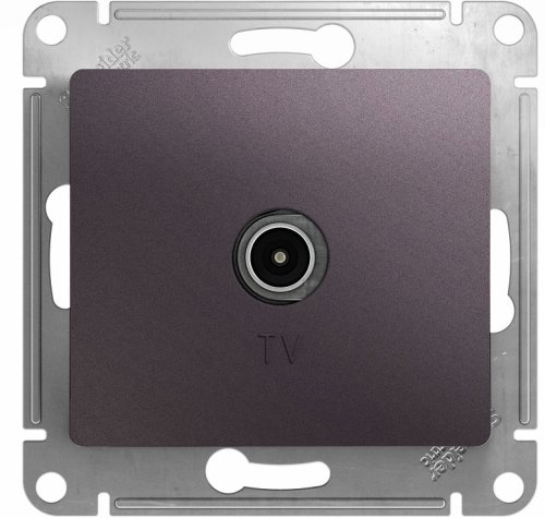 Розетка TV Коннектор без рамки Systeme Electric Glossa 1-м. сиреневый туман картинка